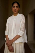 Raha Embroidered Handwoven Top view 2