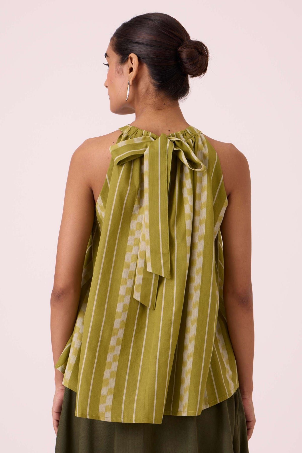 Sean Green Striped Ikat Top - image 11