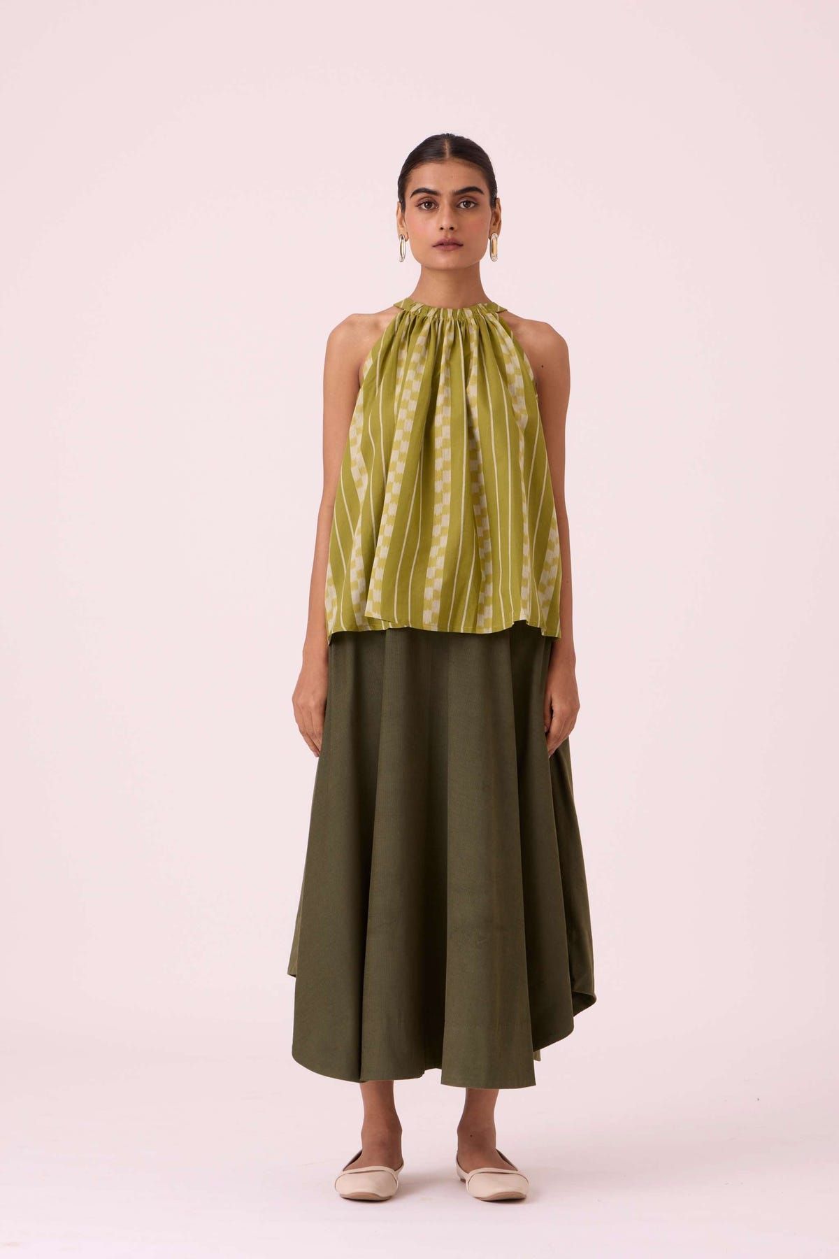 Sean Green Striped Ikat Top - image 12