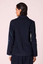 Sera Navy Needlecord Embroidered Jacket view 12