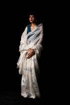 Saiph Zodiac Print Handwoven Saree view 14