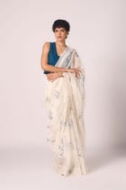Saiph Zodiac Print Handwoven Saree view 10