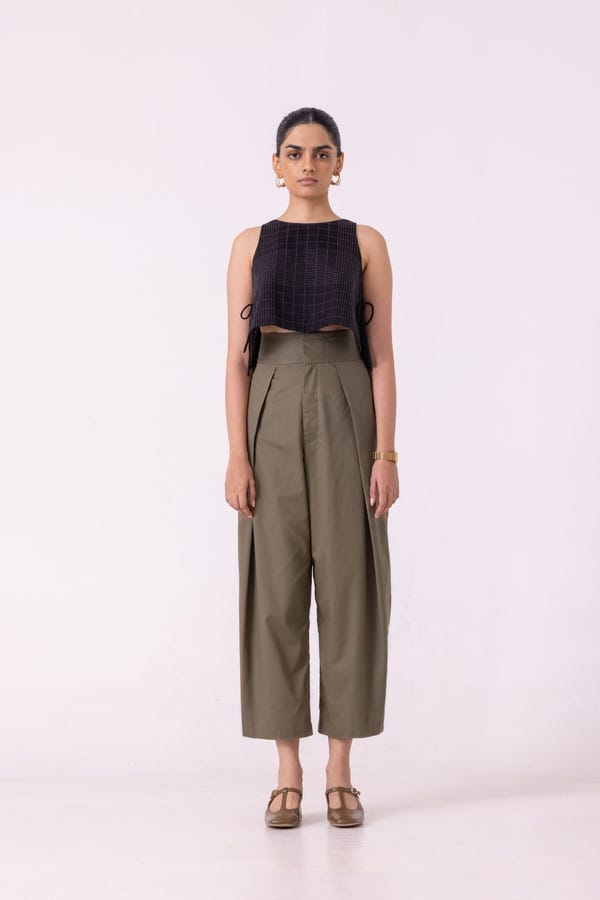 The Summer House — Elinor Olive Barrel Pants