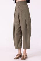 Elinor Olive Barrel Pants view 4