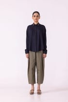 Elinor Olive Barrel Pants view 9