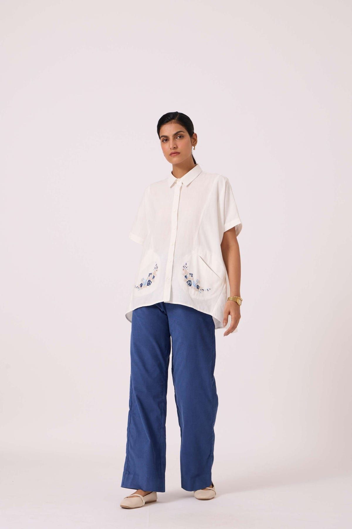 Sibyl Handwoven Embroidered Shirt - image 5