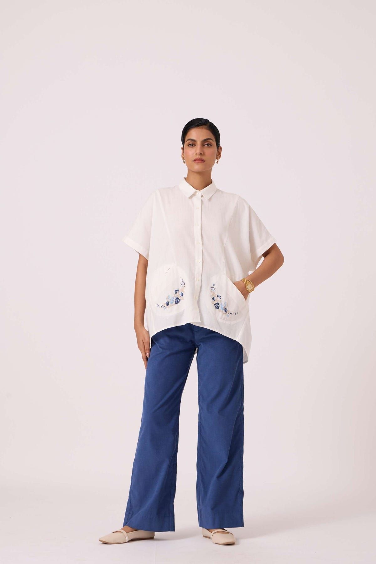 Sibyl Handwoven Embroidered Shirt - image 8