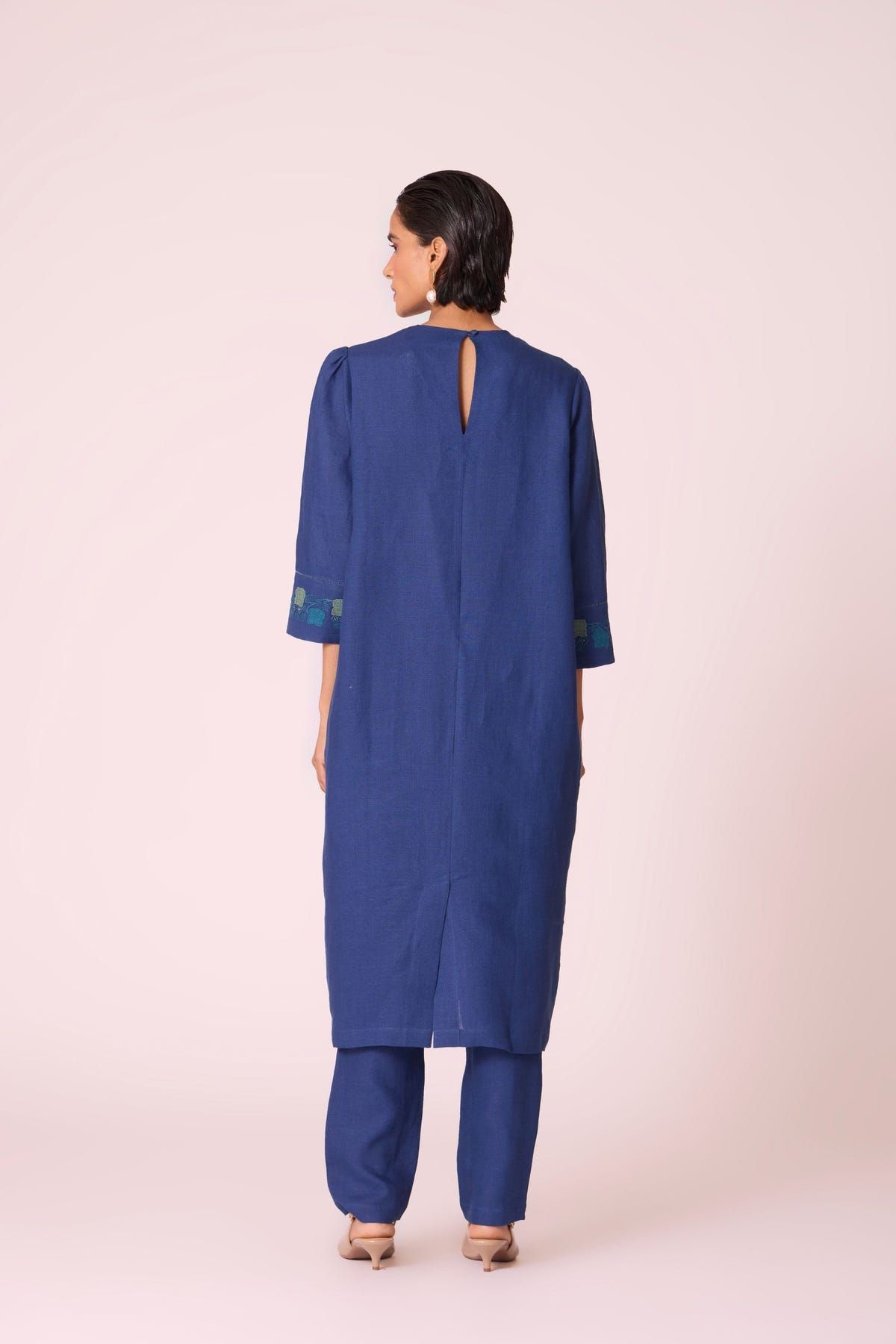Nebo Ink Blue Linen Tunic Set - image 11