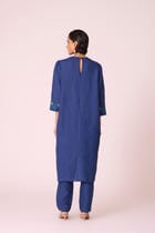 Nebo Ink Blue Linen Tunic Set view 11