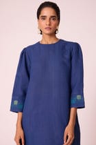 Nebo Ink Blue Linen Tunic Set view 2