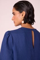 Nebo Ink Blue Linen Tunic Set view 6