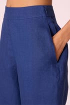 Nebo Ink Blue Linen Tunic Set view 10