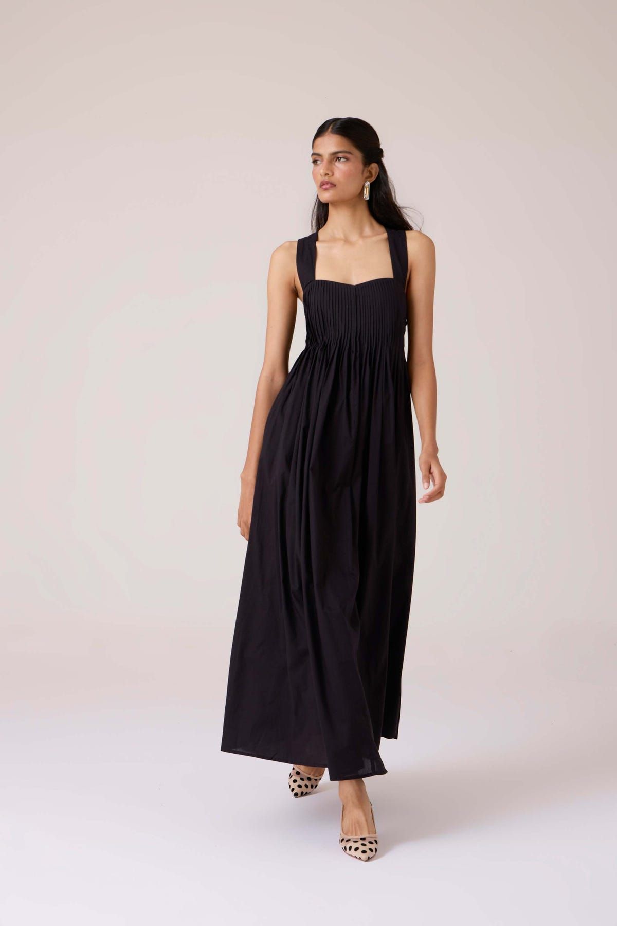 Erato Black Pleated Dress - image 12