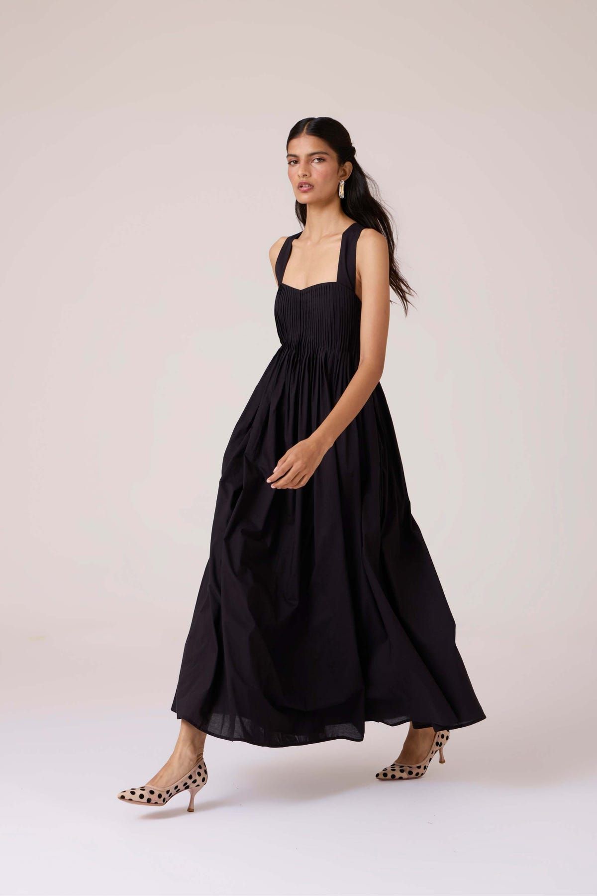 Erato Black Pleated Dress - image 13