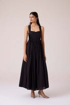 Erato Black Pleated Dress view 16