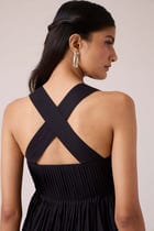 Erato Black Pleated Dress view 18