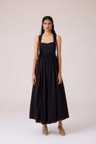 Erato Black Pleated Dress view 2