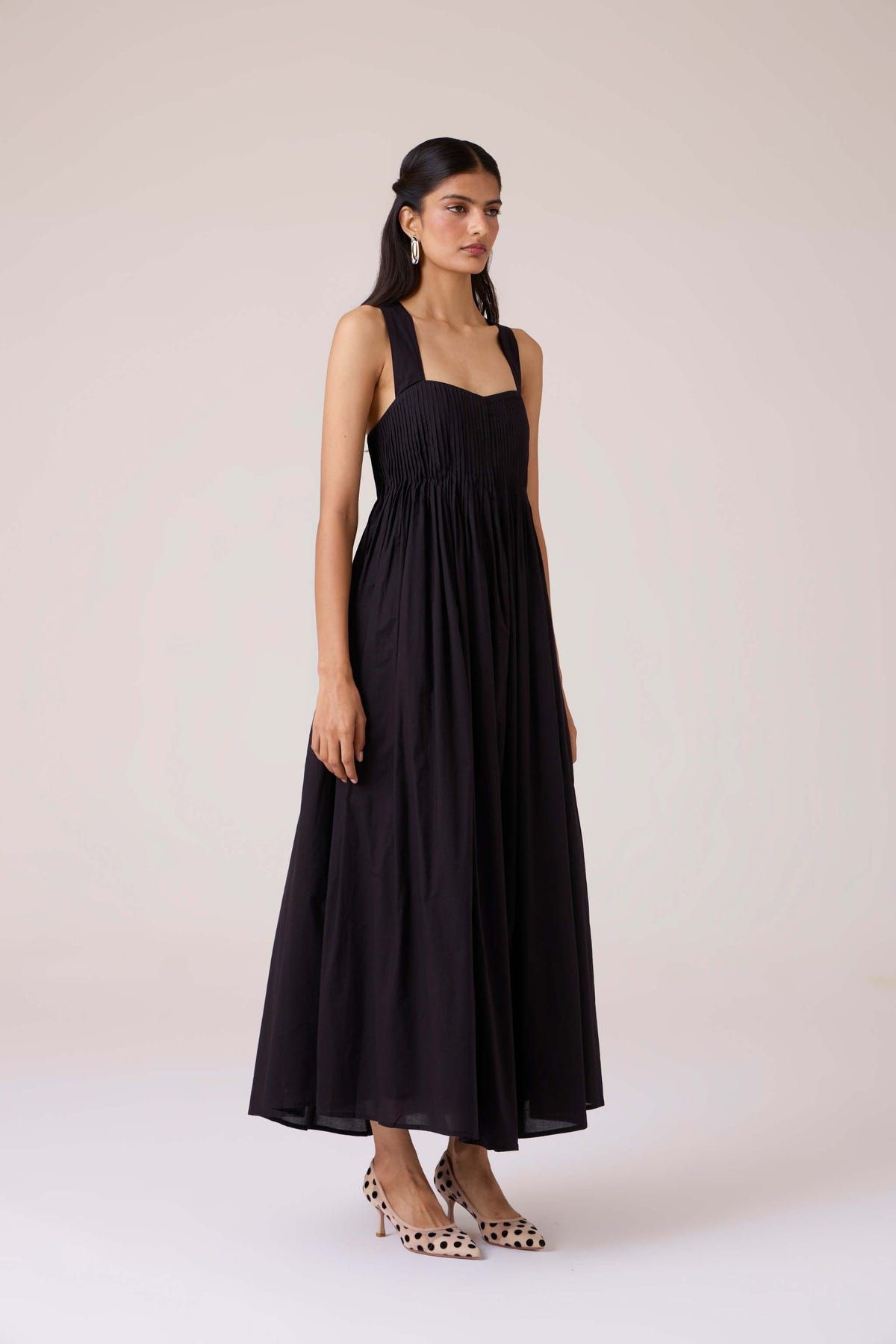 Erato Black Pleated Dress - image 3