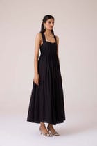 Erato Black Pleated Dress view 3