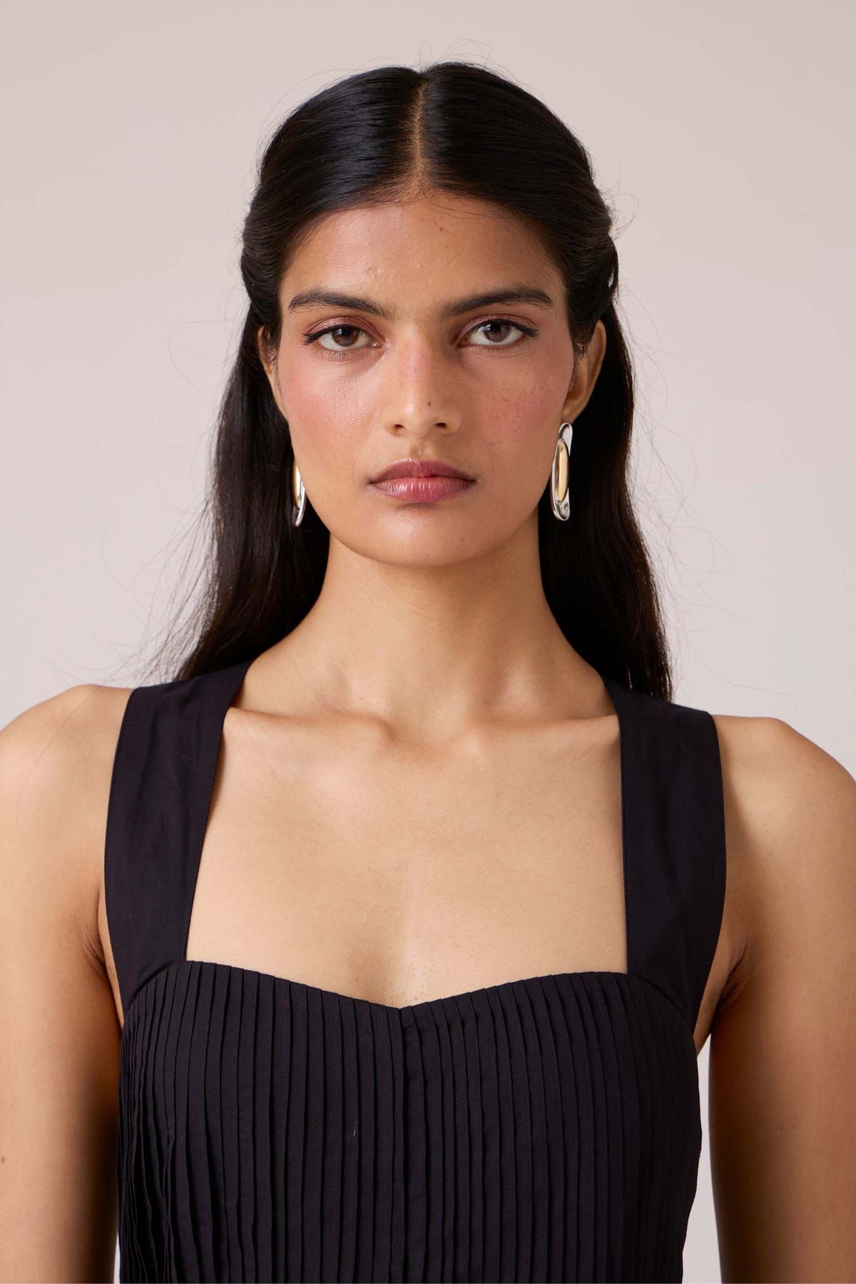 Erato Black Pleated Dress - image 6