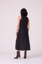 Kira Black Cotton Panelled Dress view 9