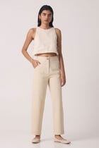 Sunisa Off White Denim Pants view 4