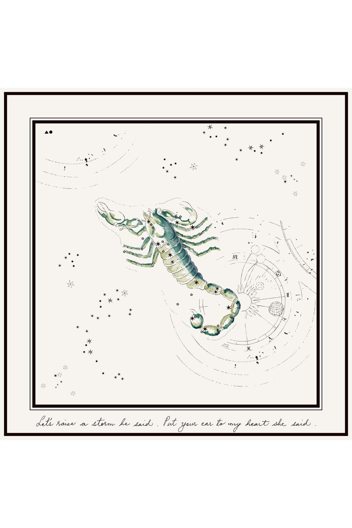 Scorpio Printed Satin Scarf - image 3