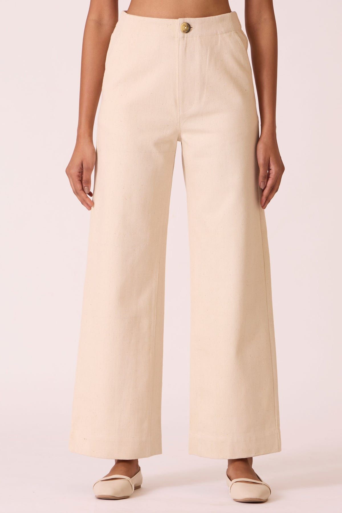 Yelena Off White Handloom Pants - image 1