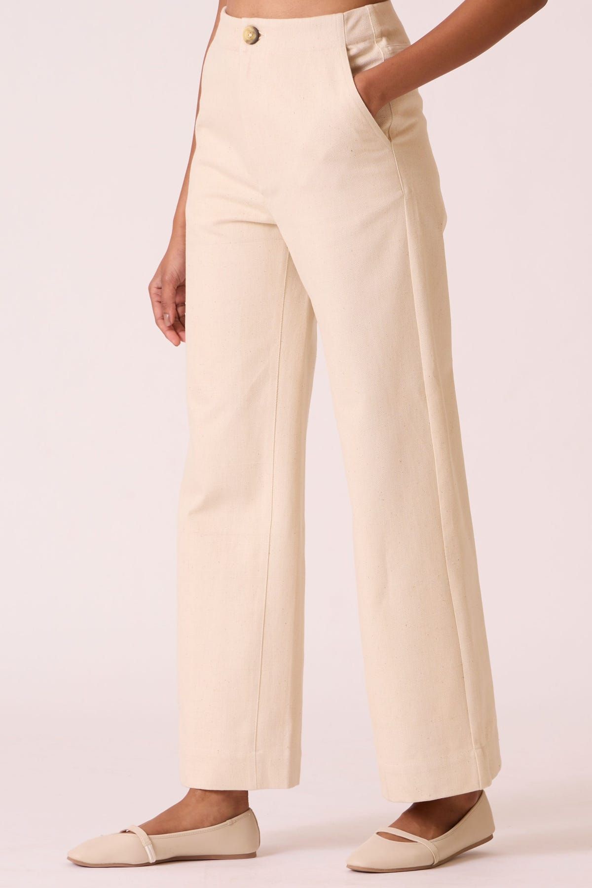 Yelena Off White Handloom Pants - image 3
