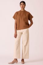 Yelena Off White Handloom Pants view 6