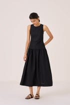 Nuwan Black Quilted Dress view 12