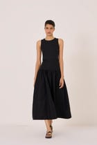 Nuwan Black Quilted Dress view 3