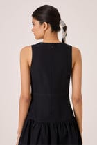 Nuwan Black Quilted Dress view 10