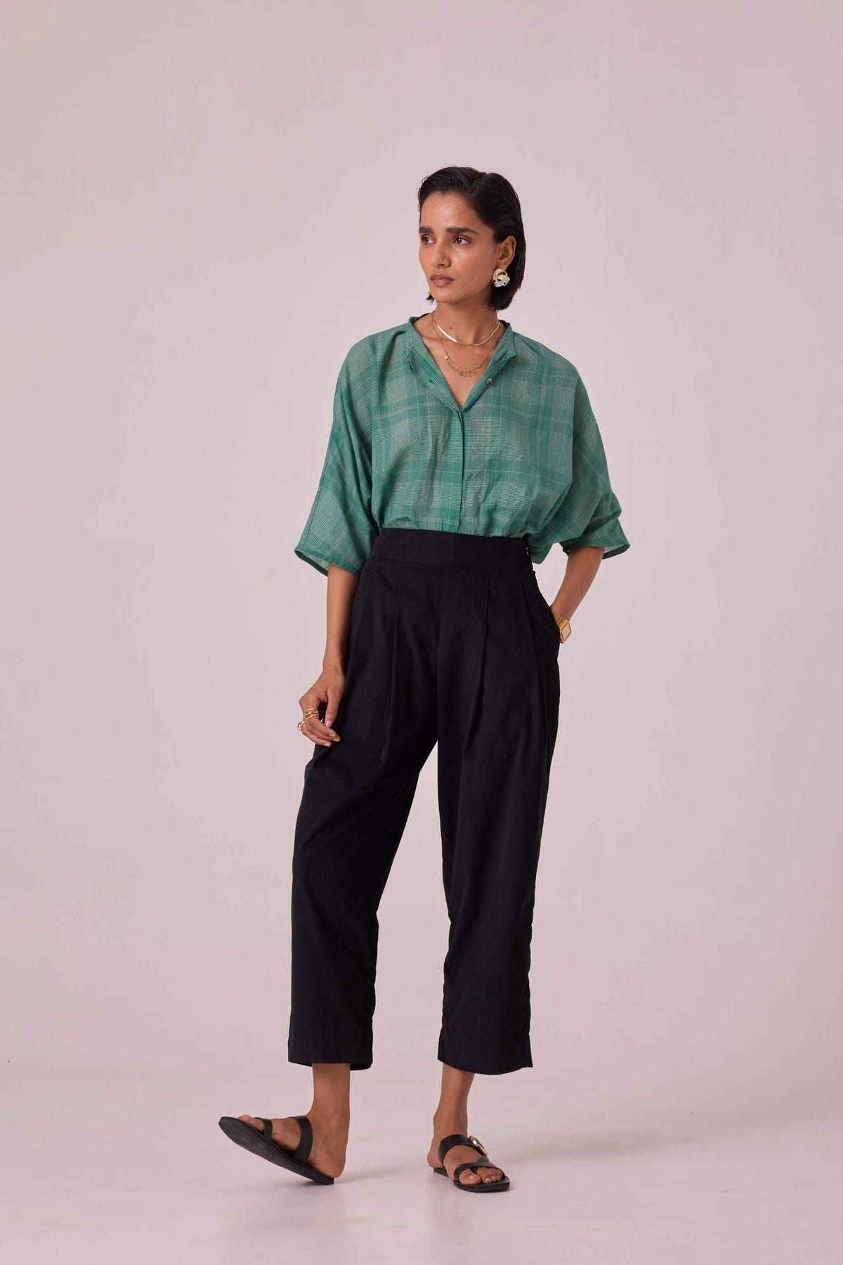 Bandra Black Needlecord Pants - image 1