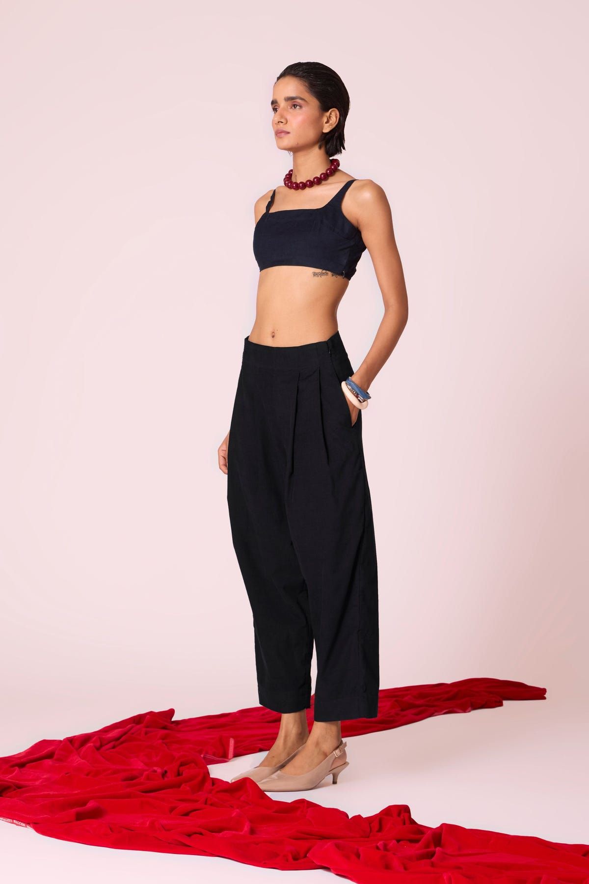 Bandra Black Needlecord Pants - image 2