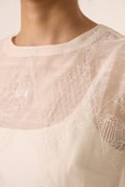 Sahir Handwoven Embroidered Top view 3