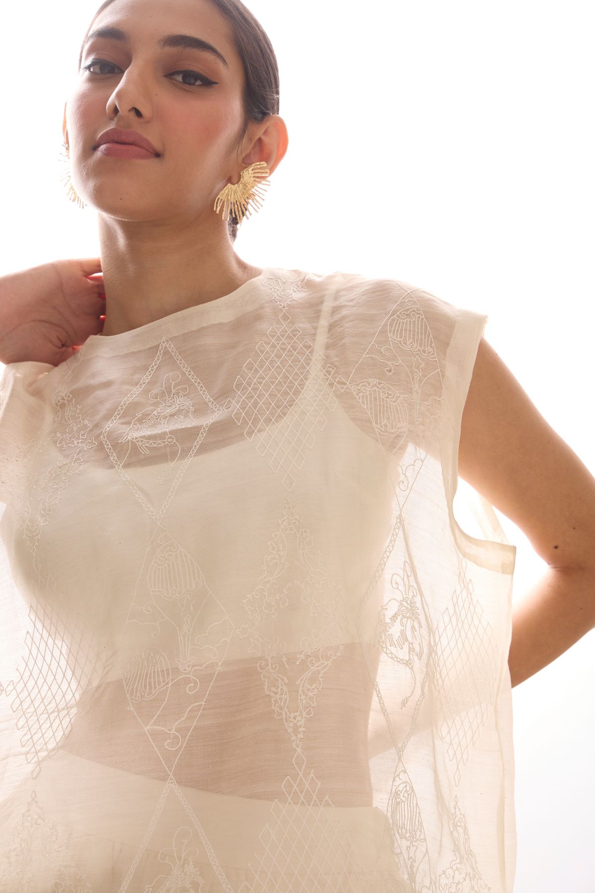 Sahir Handwoven Embroidered Top - image 6