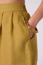 Maxim Olive Linen Shorts view 4