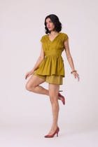 Maxim Olive Linen Shorts view 7