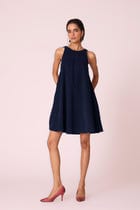 Reka Navy Needlecord Dress view 1