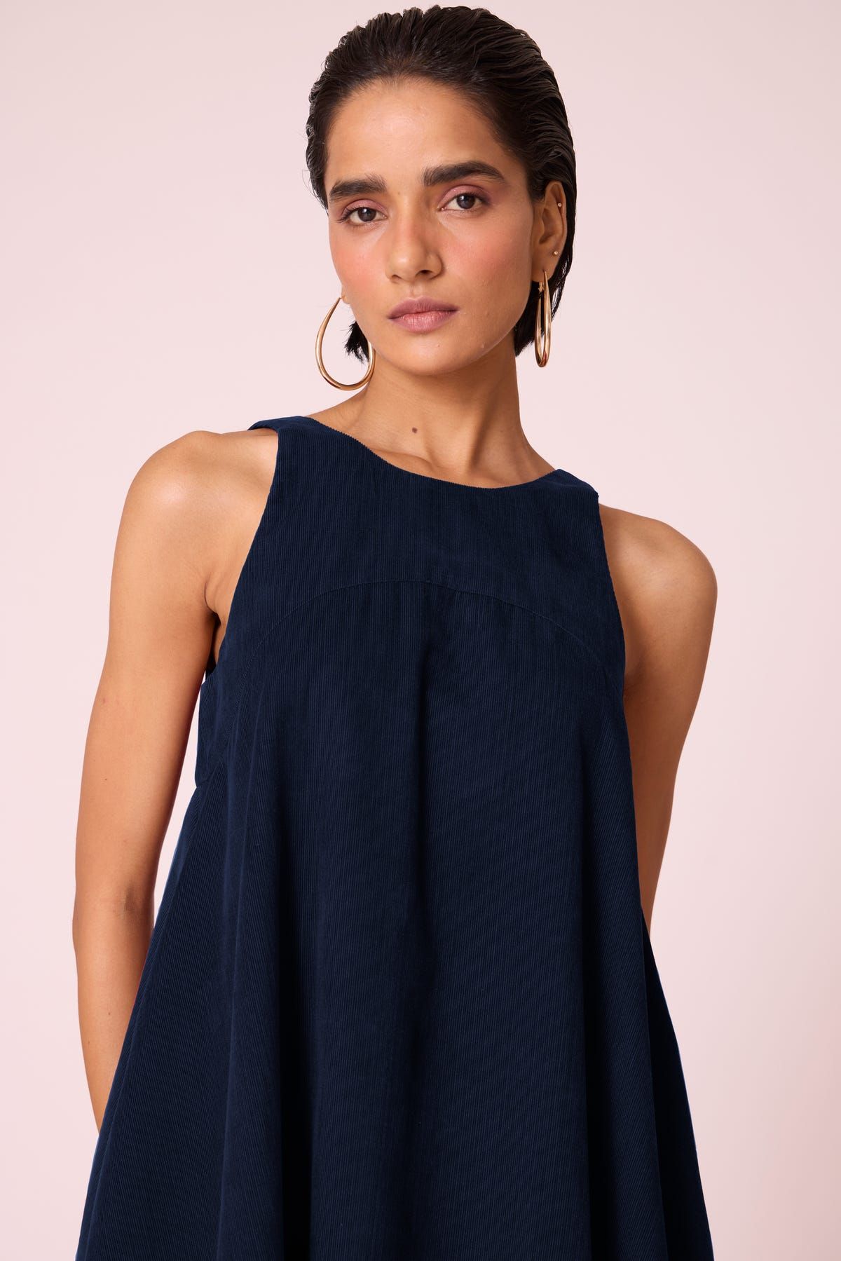 Reka Navy Needlecord Dress - image 3