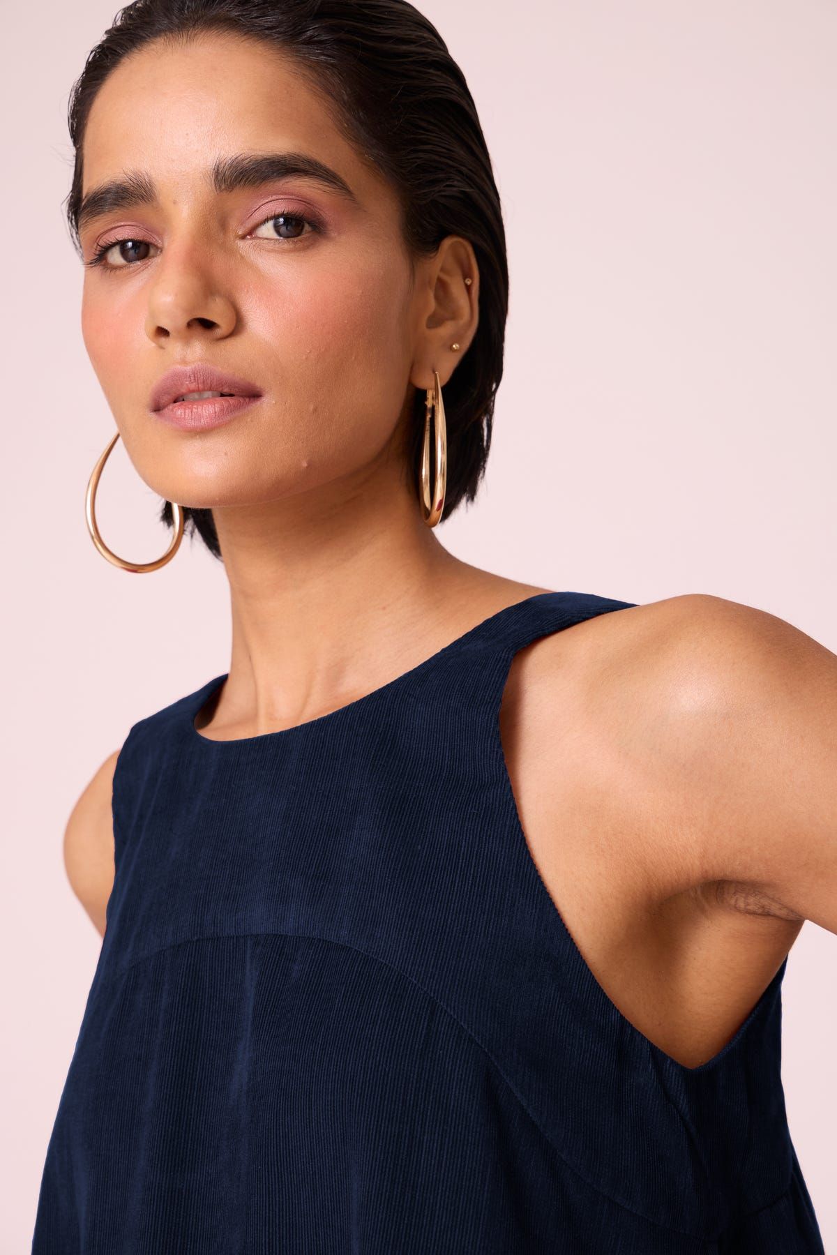 Reka Navy Needlecord Dress - image 4