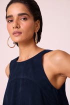 Reka Navy Needlecord Dress view 4