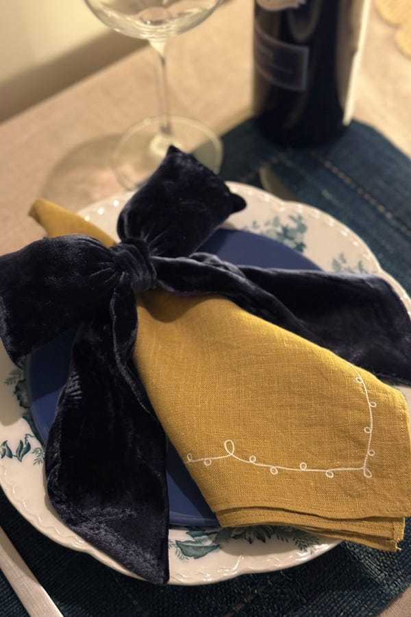 The Summer House — Mustard Linen Napkins - Set of 2