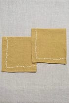 Mustard Linen Napkins - Set of 2 view 3