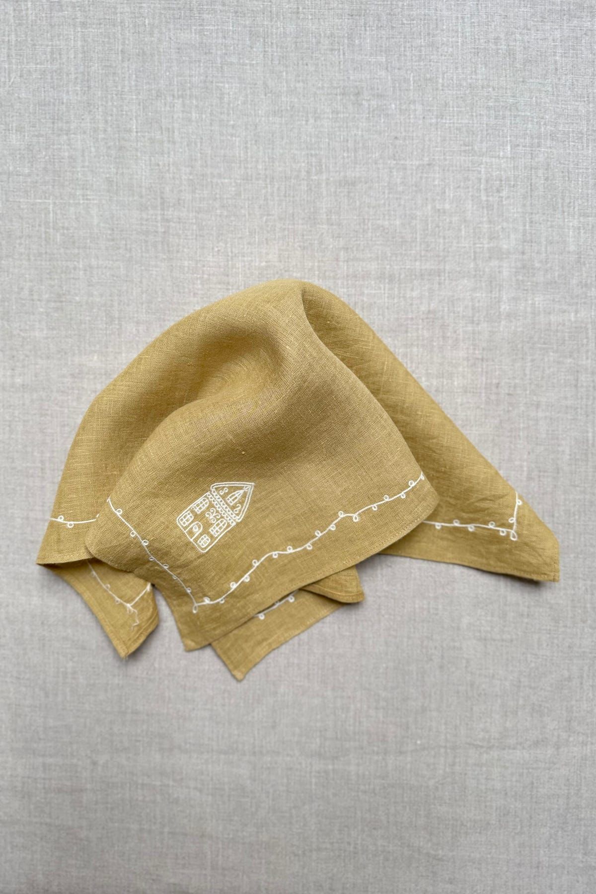 Mustard Linen Napkins - Set of 2 - image 4