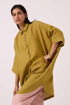 Perico Olive Linen Shirt view 1