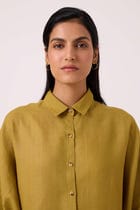 Perico Olive Linen Shirt view 4