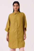 Perico Olive Linen Shirt view 6