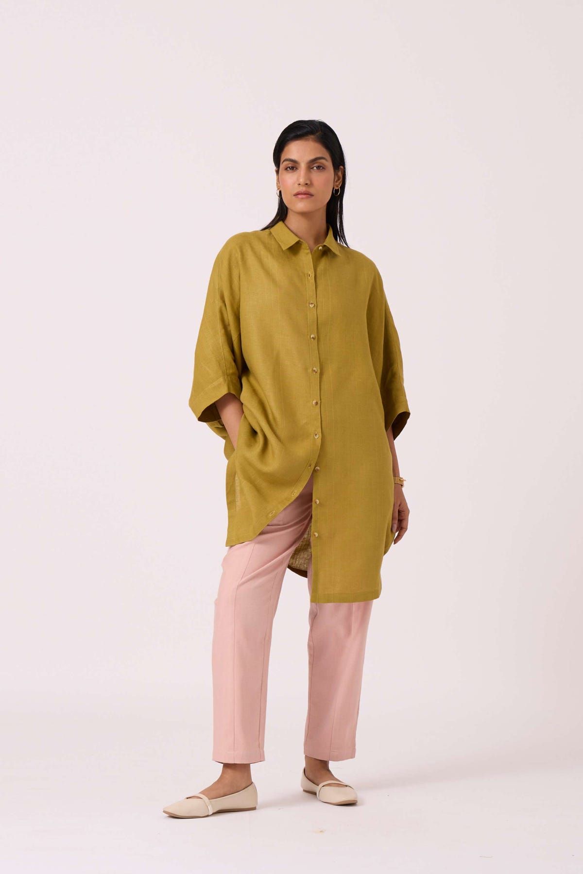 Perico Olive Linen Shirt - image 8